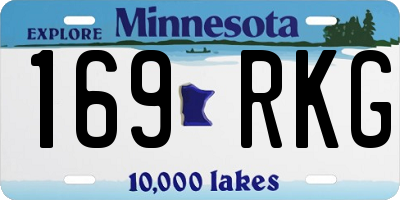 MN license plate 169RKG