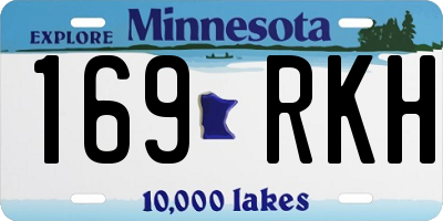 MN license plate 169RKH
