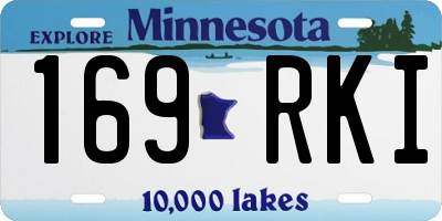 MN license plate 169RKI