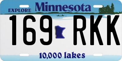 MN license plate 169RKK