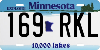 MN license plate 169RKL