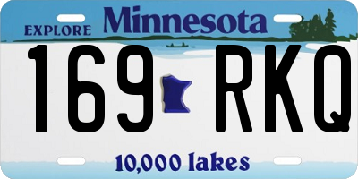 MN license plate 169RKQ