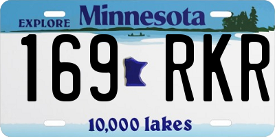 MN license plate 169RKR