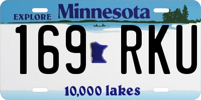 MN license plate 169RKU