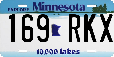 MN license plate 169RKX