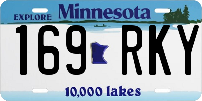 MN license plate 169RKY