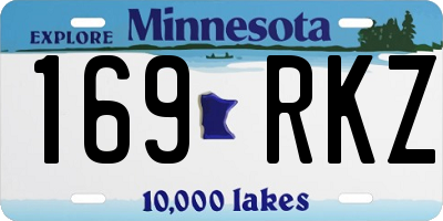 MN license plate 169RKZ