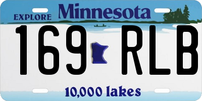 MN license plate 169RLB