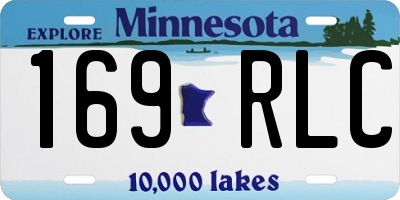 MN license plate 169RLC