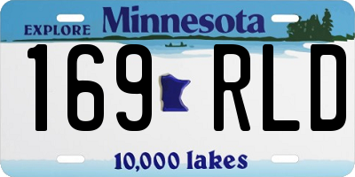 MN license plate 169RLD