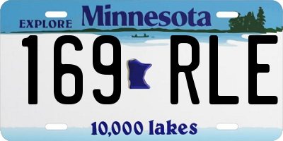 MN license plate 169RLE