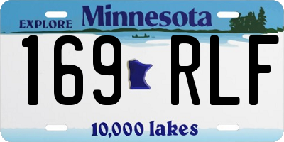 MN license plate 169RLF