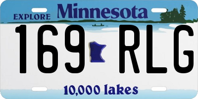 MN license plate 169RLG