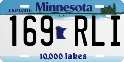 MN license plate 169RLI
