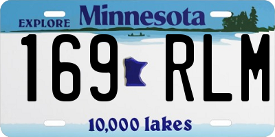 MN license plate 169RLM