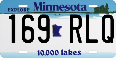 MN license plate 169RLQ