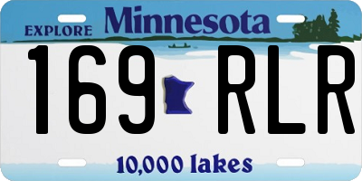 MN license plate 169RLR