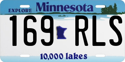 MN license plate 169RLS