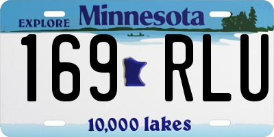 MN license plate 169RLU