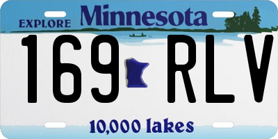 MN license plate 169RLV
