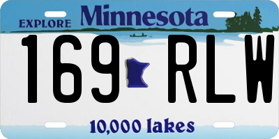 MN license plate 169RLW