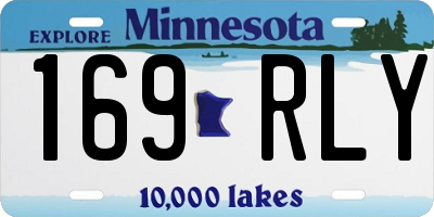 MN license plate 169RLY