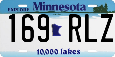 MN license plate 169RLZ