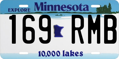 MN license plate 169RMB
