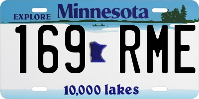 MN license plate 169RME