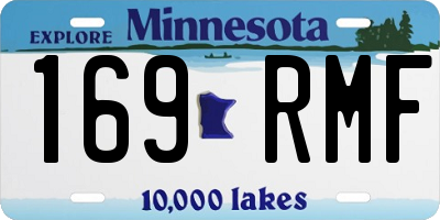 MN license plate 169RMF