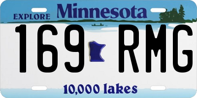 MN license plate 169RMG