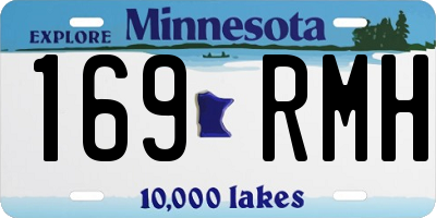 MN license plate 169RMH