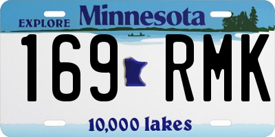 MN license plate 169RMK