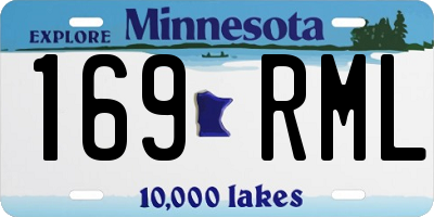 MN license plate 169RML
