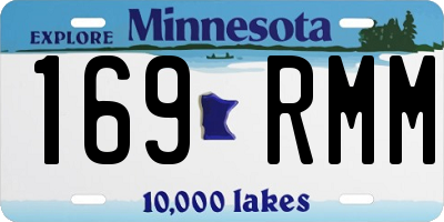 MN license plate 169RMM