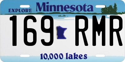 MN license plate 169RMR