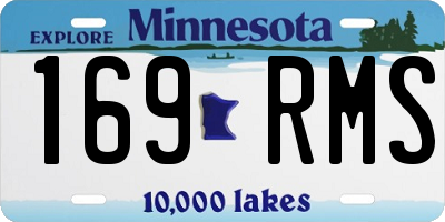 MN license plate 169RMS