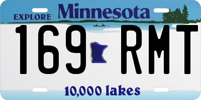 MN license plate 169RMT