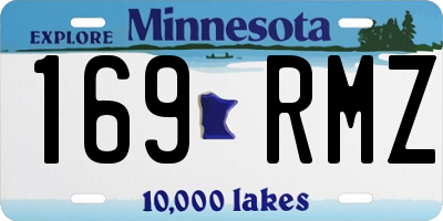 MN license plate 169RMZ