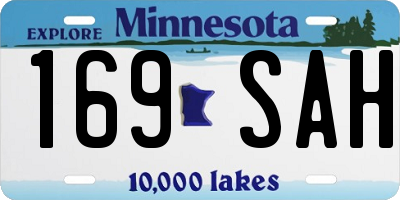 MN license plate 169SAH