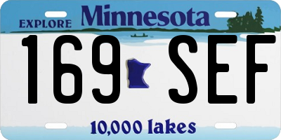 MN license plate 169SEF
