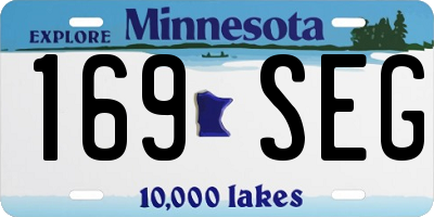 MN license plate 169SEG
