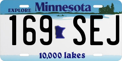 MN license plate 169SEJ