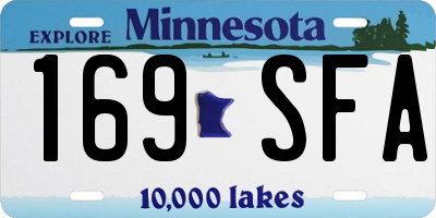 MN license plate 169SFA