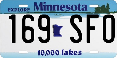 MN license plate 169SFO