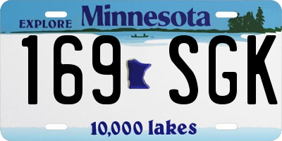 MN license plate 169SGK
