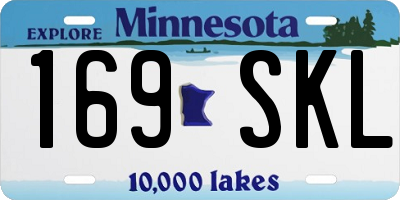 MN license plate 169SKL