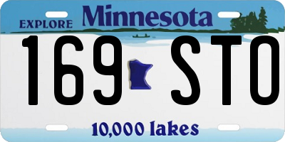 MN license plate 169STO