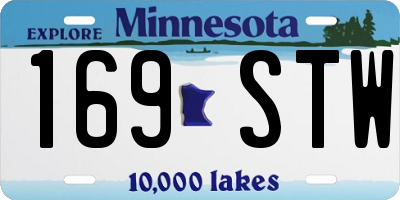MN license plate 169STW