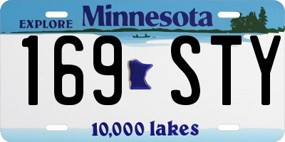 MN license plate 169STY